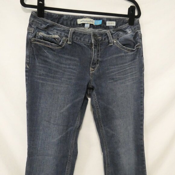 AEROPOSTALE - Railey Skinny Flare - Curvy | size 7/8 long | Faded Blue Denim - Picture 6 of 16